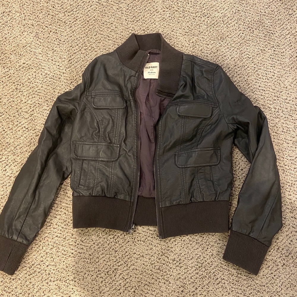 Faux leather jacket
